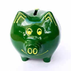 Official Licensed John Deere Green Pig Savings Bank 6921 - Medium Size