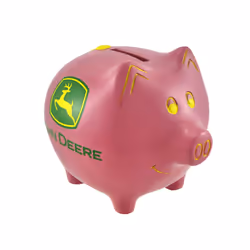 M. CORNELL IMPORTERS John Deere Pink Piggy Bank