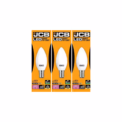 JCB 6w LED B15 Candle Bulbs Small Bayonet, 40w Incandescent Bulb Equivalent, 470lm, Warm White 3000k, Non Dimmable, LED Small ...