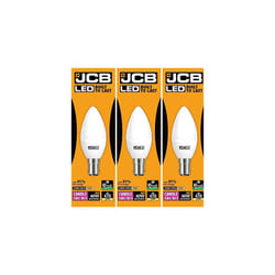 JCB 6w LED B15 Candle Bulbs Small Bayonet, 40w Incandescent Bulb Equivalent, 470lm, Warm White 3000k, Non Dimmable, LED Small Bayonet Bulb Candle