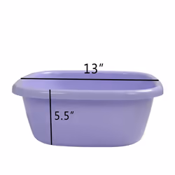Doryh 12 Quart Plastic Square Washbasin  Set of 3