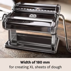 MARCATO Made in Italy Atlas 180 Classic Manual Pasta Machine  Chrome Steel. Makes Lasagne  Fettuccine & Tagliolini.