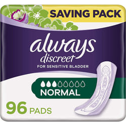 Always Discreet Incontinence Pads for Women - 96 Count