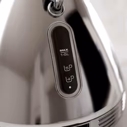 Morphy Richards 100330 Electric Kettle with a Capacity of 1.5 l and a Power of 2200 W Venture Retro Pyramid-chrome-100330, Stainless Steel