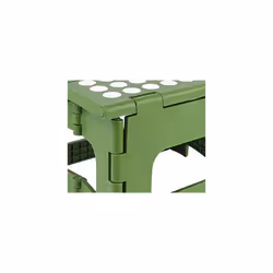 Kikkerland Foldable Sturdy Non Slip Compact Lightweight Plastic Rhino II Step Stool  Green  Holds up to 300 lbs  for Kitchen  B