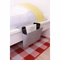 Kikkerland Boiled Wool Bedside Pocket, 22x 28.2x 4 cm, Grey