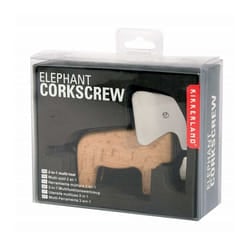Kikkerland 2 in 1 Elephant Corkscrew Steel Bottle Opener Kitchen