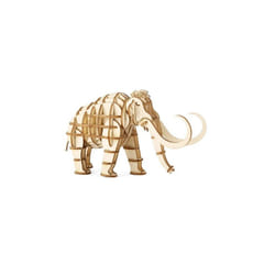 3D-puzzle Mammoth 13,5 x 8 cm wood natural
