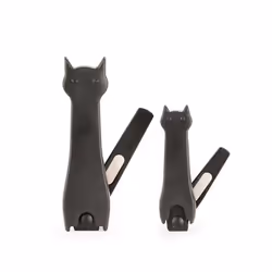 Kikkerland MN81, Manicure clippers, ABS, Carbon steel, Flat, Black, 1 pc(s)