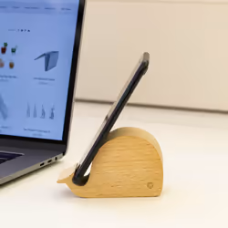 Kikkerland Whale Beechwood Phone Stand