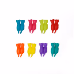 Kikkerland CU296, Glass, Multicolour, Silicone, 8 pc(s)