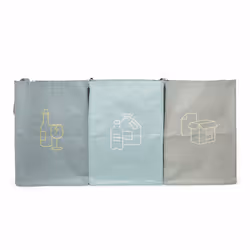 Kikkerland Recycling Stations, Rectangular, Green, 3 pc(s)