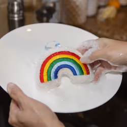 Kikkerland CU323 sponge Rainbow shaped Nylon, Polyurethane Multicolour 3 pc(s)