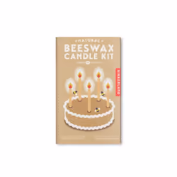 Kikkerland Beeswax Birthday Cake Candle Making Kit - Natural