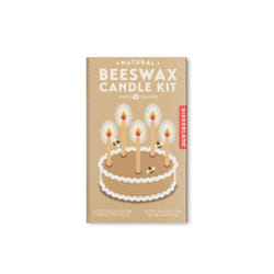 Kikkerland Beeswax Birthday Cake Candle Making Kit - Natural