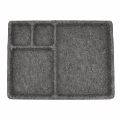 Kikkerland FELT CATCH-ALL TRAY, 1 drawer(s), EVA (Ethylene Vinyl Acetate), Felt, Polyester, Grey, 1 pc(s), 286 mm, 200 mm