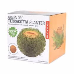 Kikkerland Green Orb Terracotta Planter Hydroponic No Soil Vase Pot
