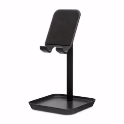 Kikkerland The Perfect Phone Stand in Black, Mobile phone/Smartphone, Passive holder, Indoor, Black