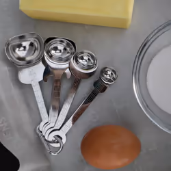 Guitar Measuring Spoons Set 5 Cooking Backing Stainless Steel Kitchen Stackable