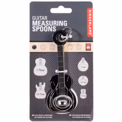Guitar Measuring Spoons Set 5 Cooking Backing Stainless Steel Kitchen Stackable