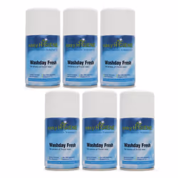 6 WASHDAY FRESH Automatic Air Freshener Dispenser Refill CASE Scent Cans
