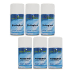 6 WASHDAY FRESH Automatic Air Freshener Dispenser Refill CASE Scent Cans