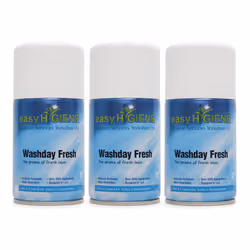 3 WASHDAY FRESH Automatic Air Freshener Dispenser Refill Scent Cans