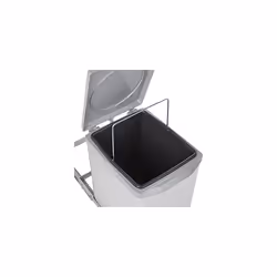 ELLETIPI Tower pal609/1all.Automatic pull out waste bin for Base, Plastic and Aluminium, Grey, 25Â x 41Â x 39.5Â cm