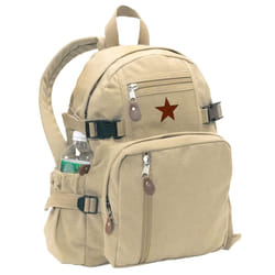 Rothco Khaki Vintage Star Back Pack with Red Star 9162