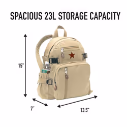 Rothco Khaki Vintage Star Back Pack with Red Star 9162