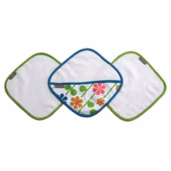 JJ Cole Washcloth Summer Garden & Bath Mitt Set Pink/Green/Blue/Yellow/White/Orange