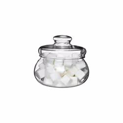 SIMAX Borosilicate Glass Sugar Bowl with Lid 16 Ounce Clear Durable Dishwasher Safe Classic Style Sugar Container Coff ...