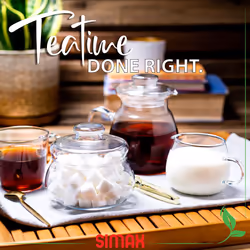 SIMAX Borosilicate Glass Sugar Bowl with Lid  16 Ounce  Clear  Durable  Dishwasher Safe  Classic Style  Sugar Container  Coffee Beans  Nuts  Tea  Spic