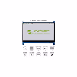 7 inch Display for Raspberry Pi 4 Capacitive Touchscreen HDMI LCD (C) 1024x600 Resolution IPS with 170 View Angle Support All Raspberry Pi/Windows
