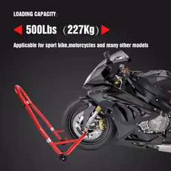 Jack Boss Motorcycle Stand Front and Rear Combo Wheel Lift Stands 500Lbs Capacity Swingarm Spool Paddock Stands for Sport Bike Fit for Yamaha Honda Ka