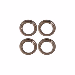 Set of 4 Stainless Steel 15 Inch Beauty Trim Rings with Metal Clip Retention System : 1515D3