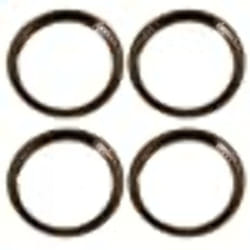 Set of 4 Stainless Steel 16 Inch Beauty Trim Rings with Metal Clip Retention System - Part Number: IWC1516S