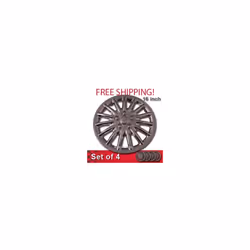 Set of 4 Chrome 16 Inch Aftermarket Replacement Hubcaps with Metal Clip Retention System - Part Number: IWC188/16C