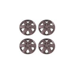 Set of 4 Silver 15 Inch Aftermarket Replacement Hubcaps with Metal Clip Retention System - Part Number: IWC422/15S