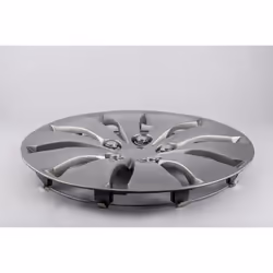 Set of 4 Silver 16 Inch Aftermarket Replacement Hubcaps with Metal Clip Retention System - Part Number: IWC439/16S