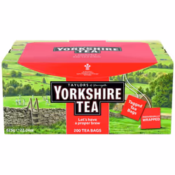 Taylors of Harrogate Yorkshire Tea 200 Individually Wrapped & Tagged Tea Bags