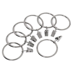 Metal Curtain Clip Rings 2 Inch Interior Diameter Set of 14 (Polished