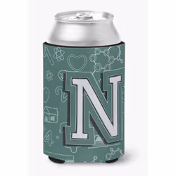 Letter N Back to School Initial Can or Bottle Hugger CJ2010-NCC