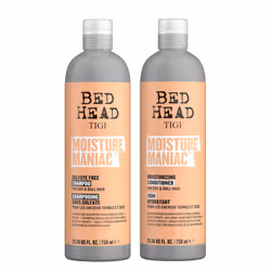 TIGI Bed Head Shampoo and Conditioner For Dry Hair Moisture Maniac Sulfate-Free Shampoo & Moisturizing Conditioner with Argan ...