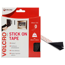 VELCRO Brand | Stick On Tape | Cut-to-Length Strong Hook & Loop Self Adhesive Sticky Tape Perfect for Room DÃ©cor & Home, Office, Garage Use | Black