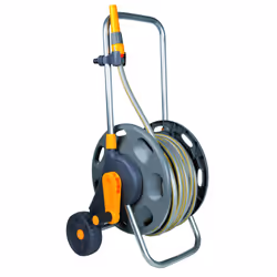 HOZELOCK - Cart Plus 50m (Ã¸ 12.5 mm) Assembled : Max Capacity 60m, 1-piece Rewind Handle, Sturdy Frame for General Use, 1 No ...