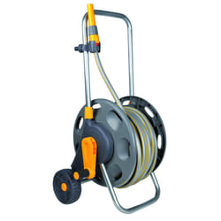 HOZELOCK - Cart Plus 50m (Ã¸ 12.5 mm) Assembled : Max Capacity 60m, 1-piece Rewind Handle, Sturdy Frame for General Use, 1 Nozzle and Fittings
