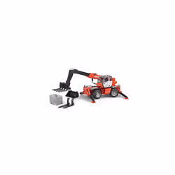 Bruder Toys - Construction Realistic Manitou MRT 2150 Telescopic Loader with Adjustable/Extendable Telescopic Arm and Lifting ...