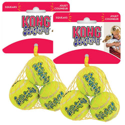 KONG Air Dog Squeakair Dog Toy Tennis Balls  Small (6 Pack)