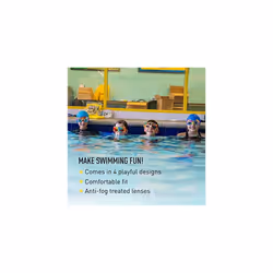 Character Goggles - Fun Kids Swim Goggles for the Pool - Anti-Fog Goggles with UV Protection and a Soft Silicone Strap - Easily Adjustable Kids